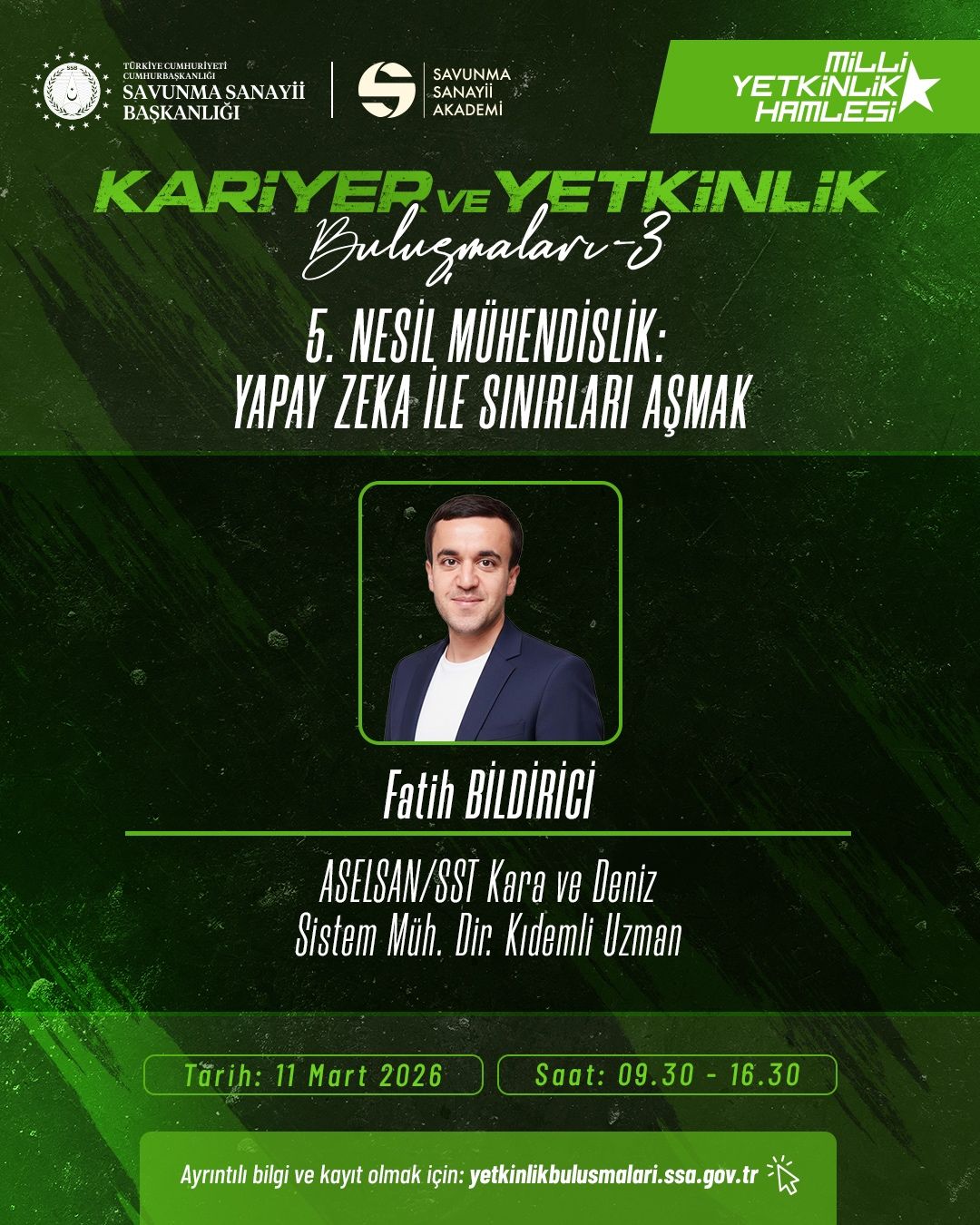 SSA Kariyer ve Yetkinlik Buluşmaları-3 — Fatih Bildirici